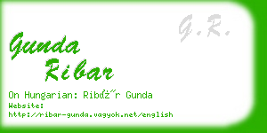 gunda ribar business card